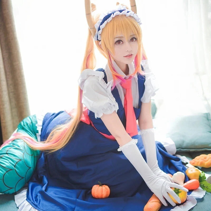 小林さんちのメイドラゴン　トール　小林トール　コスプレ　ワンピース　衣装＋尻尾セット