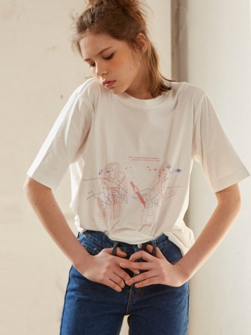 no 6 two kings print tee_white [韓国直送] 5,919円