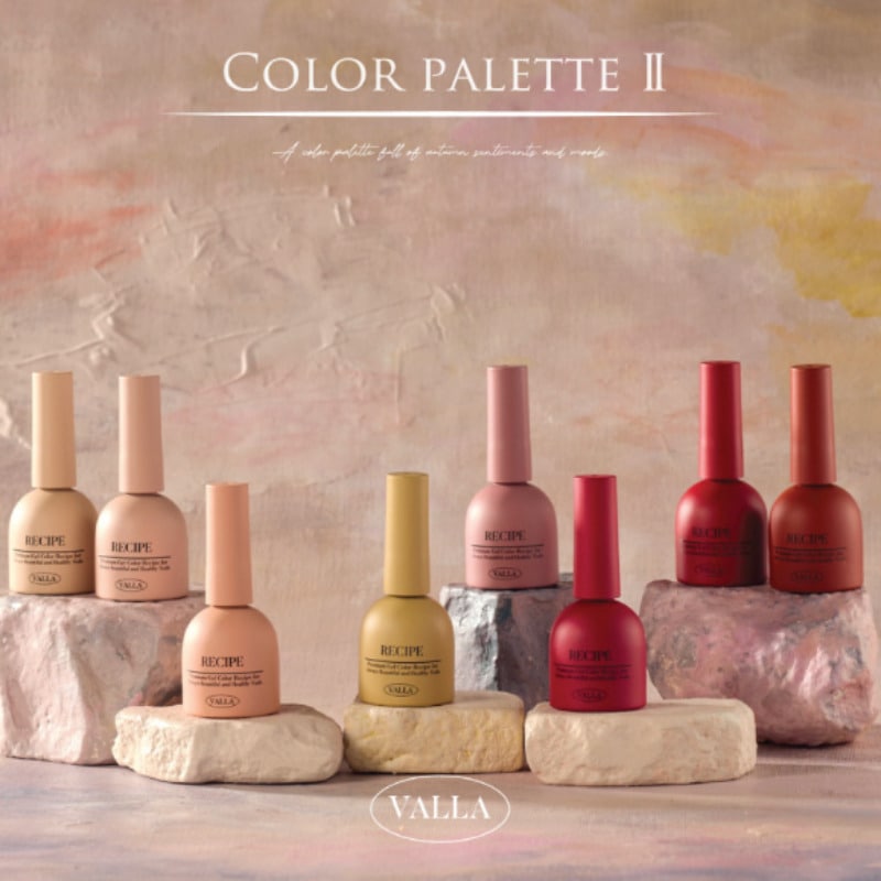VALLA / COLOR PALETTE 2 Half syrup gel 8 SET / NAIL GEL