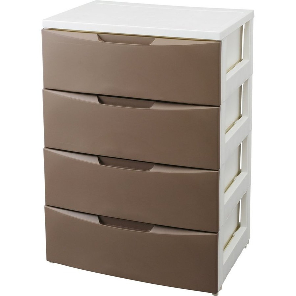 チェスト ホワイト/ブラウン 4段 ルーム RC-554