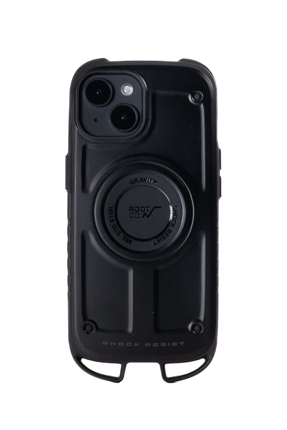 【ROOT CO.】[iPhone 13/14/15兼用]GRAVITY Shock Resist Case Rugged.(ブラック)