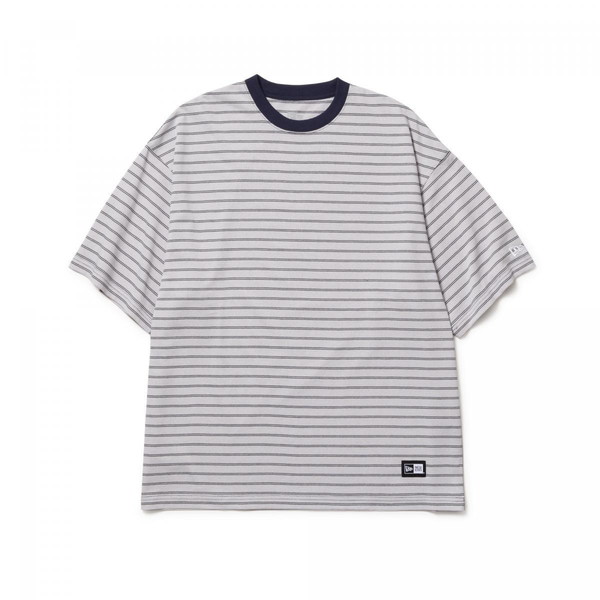 ニューエラ NEW ERA 半袖 オーバーサイズド コットン Tシャツ Micro Border ネイビー 14410065