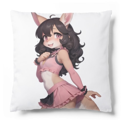 【文字入れ可能受注生産】カンガルーの女の子　アリヤ クッション