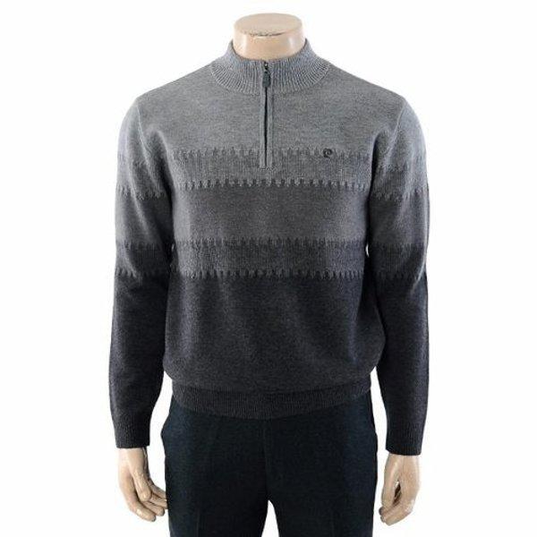 キャ PQKR431295 カラーブロック ジップアップ ハーフタートルニット