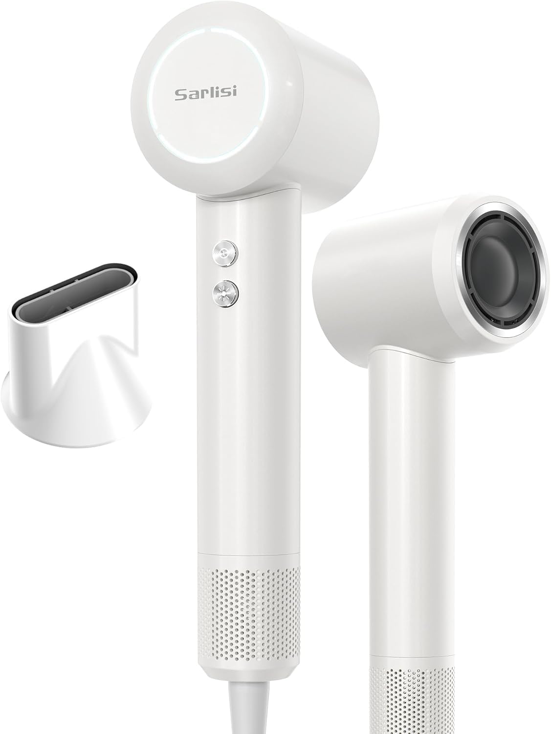 Sarlisi ドライヤー 大風量 速乾 3億サロン級 マイナスイオン ヘアドライヤー 3段階風速 3風温モード 恒温ヘアケア 1200W 2.6m/分 356g 軽量 マグネット式ノズル付き ロン