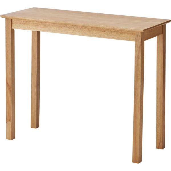 パソコンデスク 約幅90cm ナチュラル 天然木 ラバーウッド リビング 書斎 在宅ワーク インテリア家具 組立式