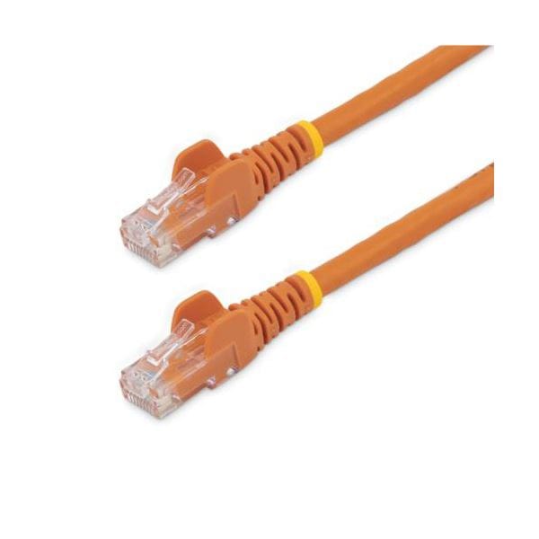 （まとめ） StarTech.com カテゴリ6 LANケーブル RJ45モールドコネクタ 5m オレンジ N6PATC5MOR 1本 [x3セット]