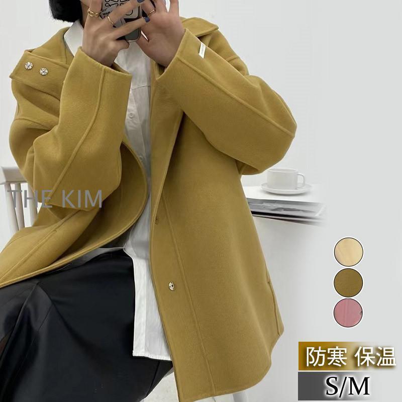 チェスターコート レディース コート ショート丈 フード付き ラシャ アウター 無地 シンプル カジュアル 秋冬 ゆったり コンフォート 可愛い 女性