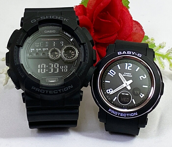 電池式 恋人たちのGショックペアウォッチ G-SHOCK BABY-G カシオ 2本セット GD-100-1BJF BGA-290DR-1AJF お揃い プレゼント 新品 手書きします人気 婚 23,100円