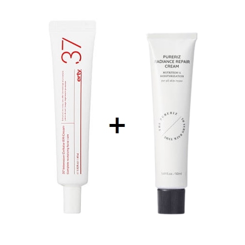 37クリーム45ml 1個+ レディアンス リペアクリーム 50ml 1個セット 構成+シートマスク 贈呈