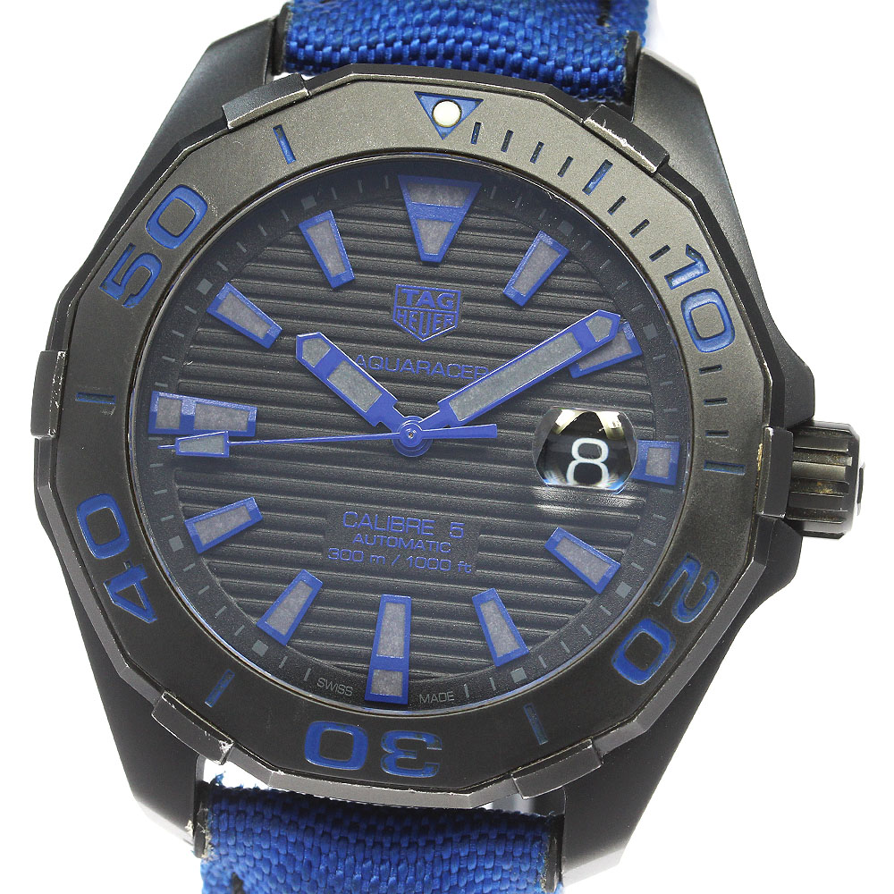 タグホイヤー TAG HEUER WAY208B アクアレーサー キャリバー5 デイト 自動巻き メンズ 箱保証書付き_825705【中古】 113,600円