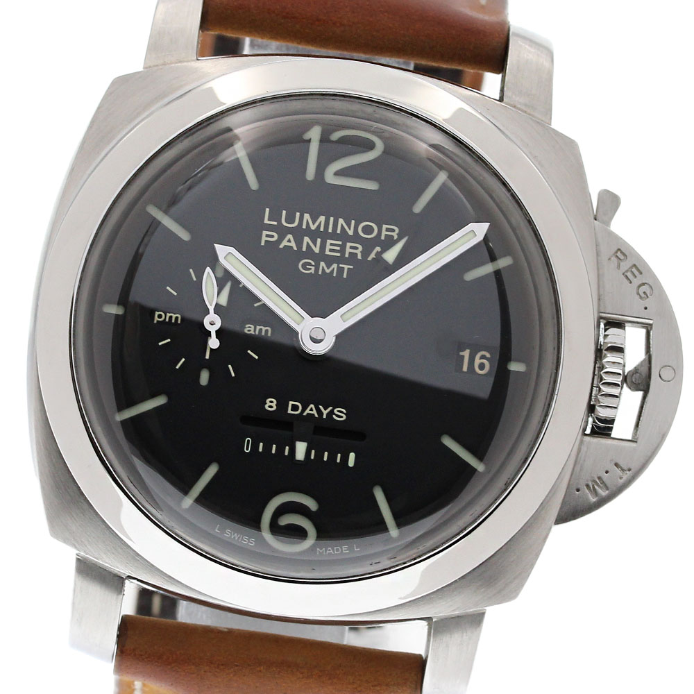 パネライ PANERAI PAM00233 ルミノール GMT 8デイズ スモールセコンド 手巻き メンズ 美品 _837324【中古】