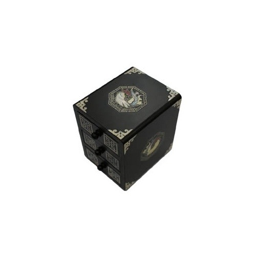 ギフトセット/ 福袋 /螺鈿(らでん)飾り/韓国の工芸品/らでん飾り塗り物/記念品 /祝い返しやお返し品にも！螺鈿宝石箱 鴛鴦文様3段宝石箱