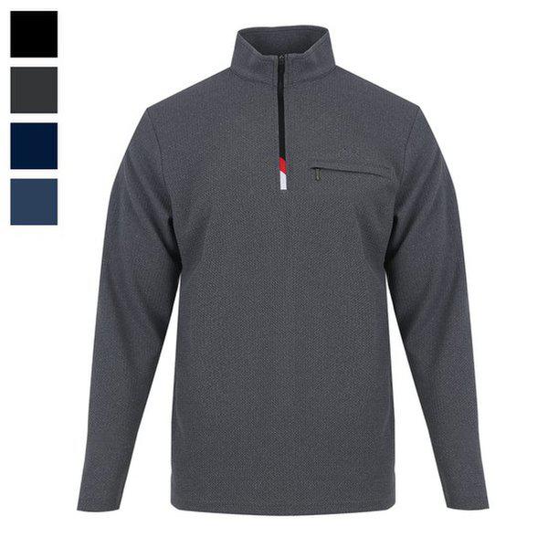 メンズ シグネチャー半ジップアップ マルチユース長袖Tシャツ FRX-TSA-123- グレー