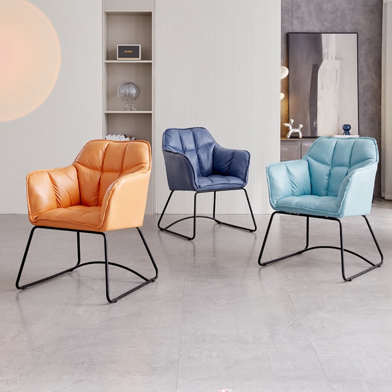 ソファー チェア ラグジュアリー 快適 1人掛け 肘付き おしゃれ かわいい インテリア 北欧 滑り止め 付き 椅子 いす オレンジ ブルー