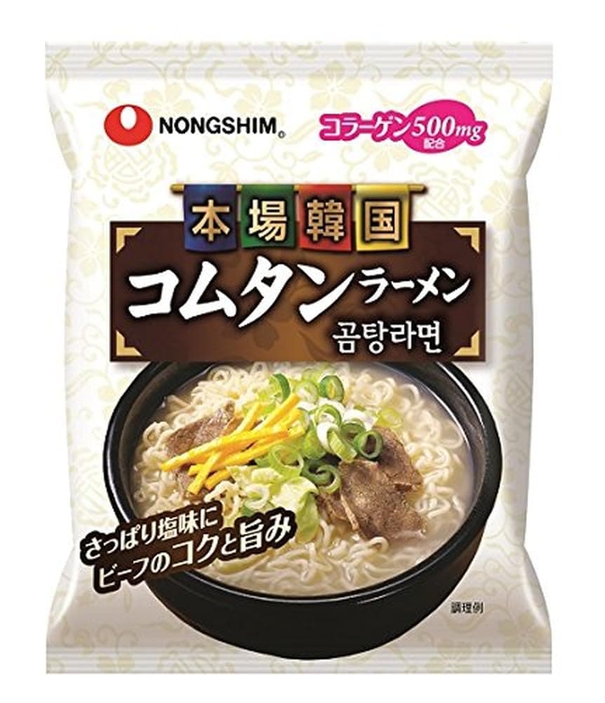 Nongshim 農心 公式 コムタンラーメン（袋）20個 セット こってり 韓国ラーメン 袋麺 牛骨 細麺 コラーゲンペプチド500ｍｇ配合
