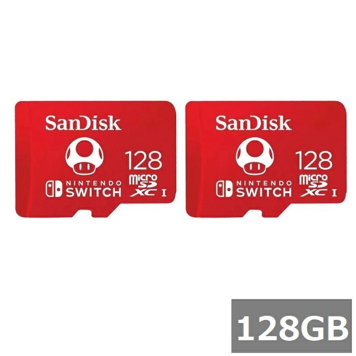 【2セット】 サンディスク マイクロSD MicroSDXC SDSQXAO-128G-GN3ZN Nintendo Switch 128GB Sandisk マイクロSDXCカード micr