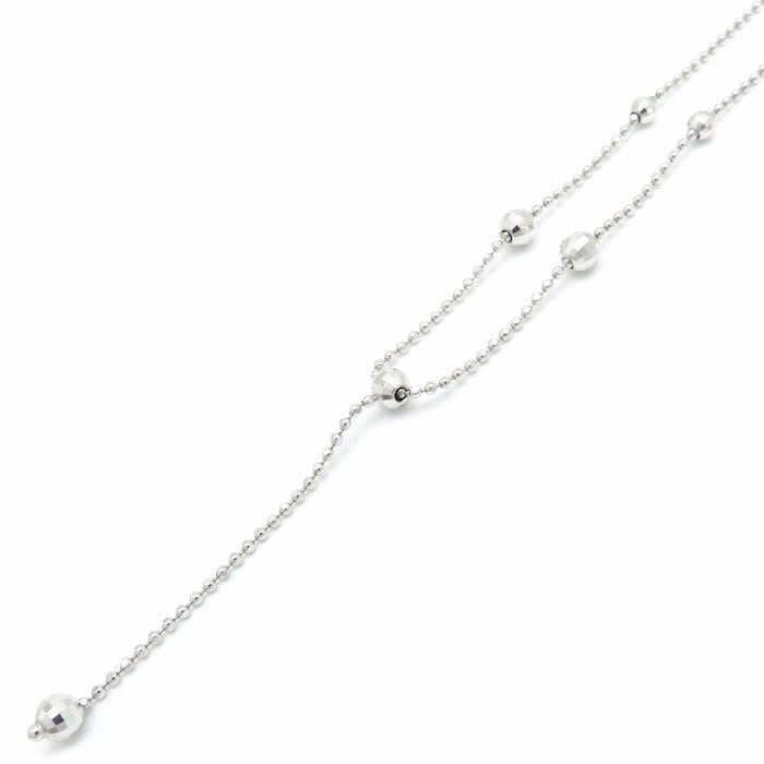 カットボール付き Y字 ネックレス 40.5cm 4.1グラム Pt850プラチナ レディース/76457【中古】