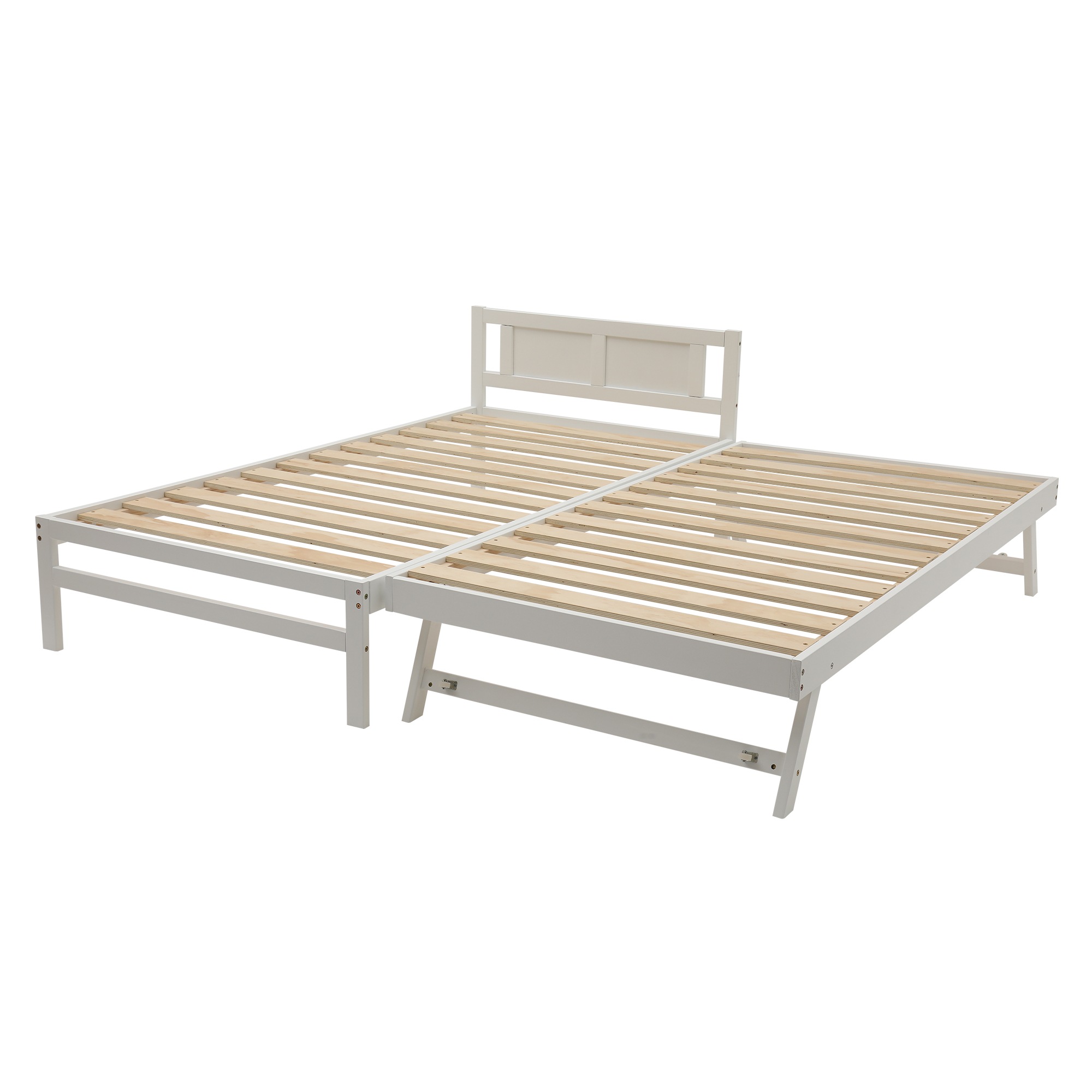 【本日限り激安SALE】【新作】【ホワイト】親子ベッドシングルベッド二段ベッドディベッドウッドベッド北欧風おしゃれエキストラベッド大人用収納子供用【国内即発送!送料無料！】