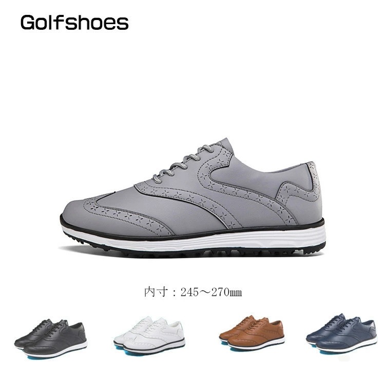 【人気商品超目玉】ゴルフシューズ メンズ スニーカー 大きいサイズ 4E 幅広い スパイクレス フィット感 シューズ ゴルフ 軽量 動きやすい 防水性 耐久性 練習場 ビジネス運動 ブーツ プレゼント