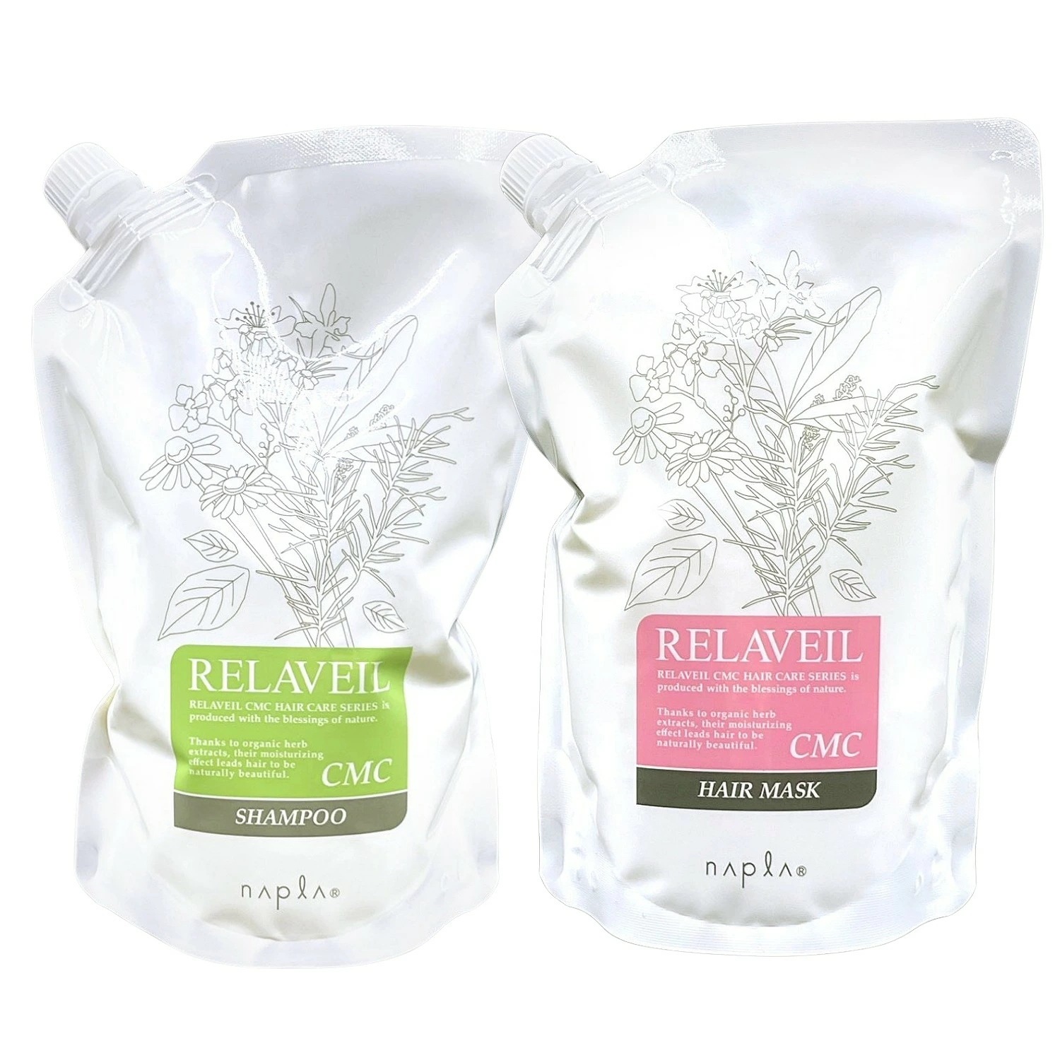 各5個セット ナプラ リラベール CMC シャンプー 1000ml ＋ ナプラ リラベール CMC ヘアマスク 1000g セット ヘアケア ダメージケア