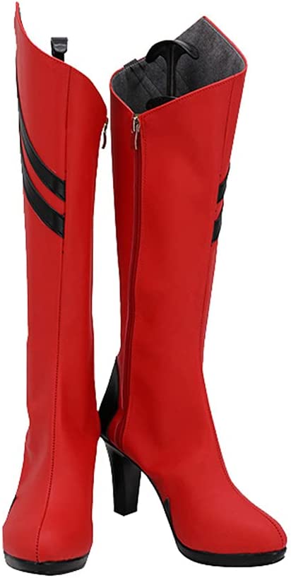 コスプレ靴 新世紀エヴァンゲリオン 惣流アスカラングレー 下駄 シューズ 長靴 コスプレ クリスマス ハロウィン