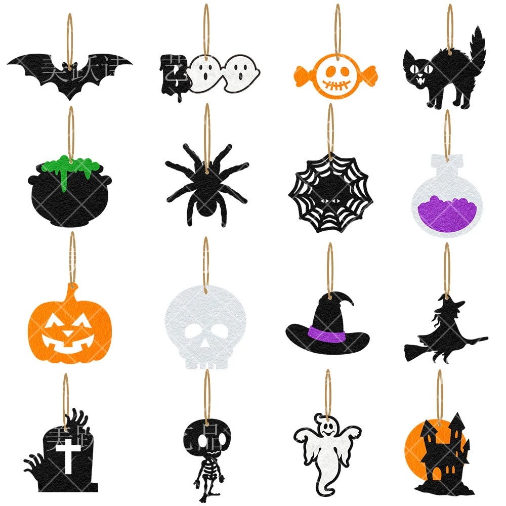 ハロウィン装飾吊り下げ不織布ゴーストスパイダーカボチャハロウィンパーティー装飾ペンダント小道具