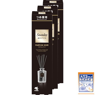 他サイト： サワデー香るスティック 【まとめ買い】サワデー香るSｔｉｃｋつめ替用パルファムノアール 70ml×3個(おまけ付き)部屋用 【 部屋 玄関 に映える ディフューザー 】 ブラック 【Amazon.coの商品画像