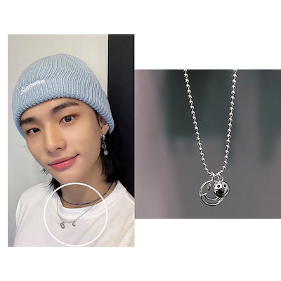 [Stray Kids ヒョンジン着用] 925silver ツインスマイル ネ...のサムネイル