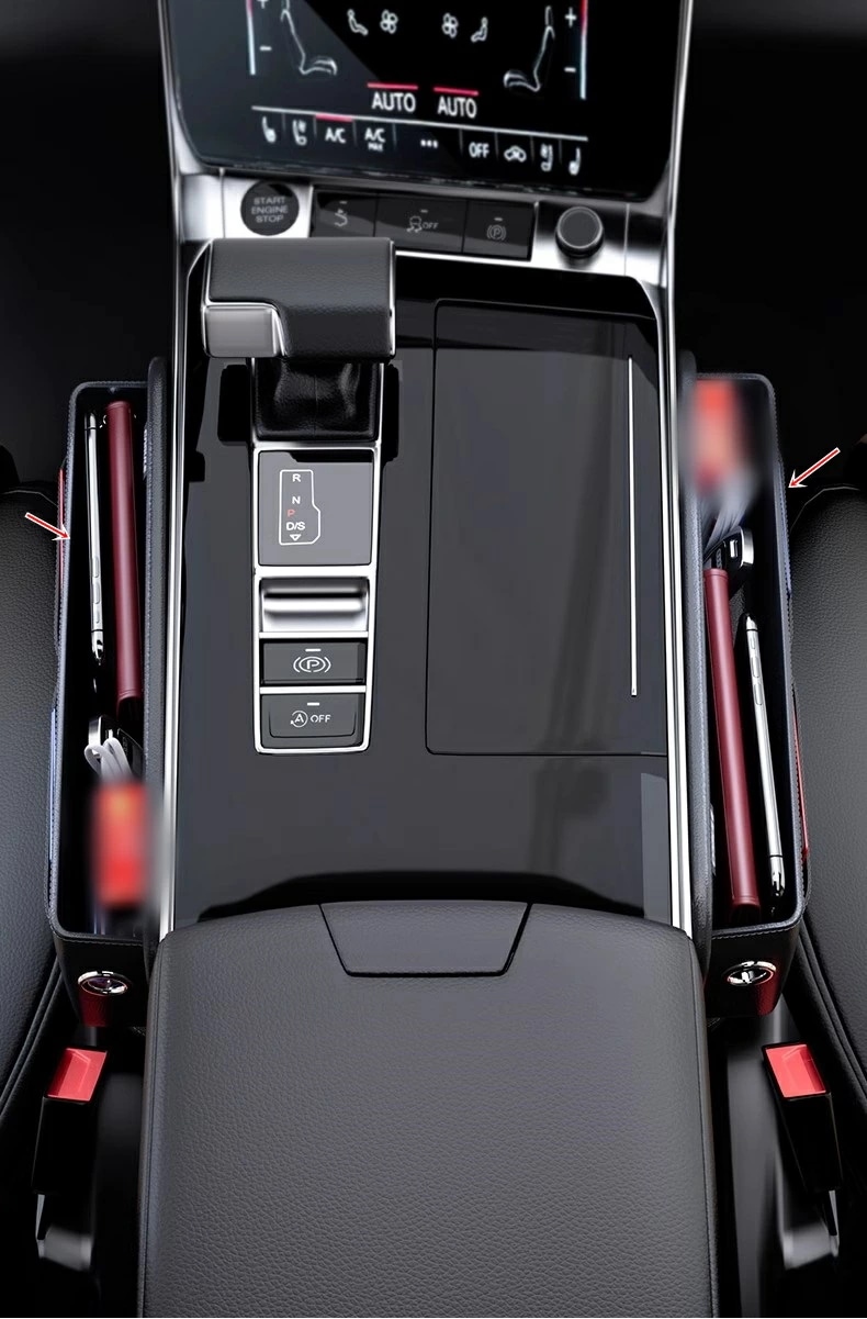 トヨタ 新型ハリアー 80系 用 シート隙間収納ボックス 小物入れ収納 左右セット PUレザー製 2ピース ブラック 7699