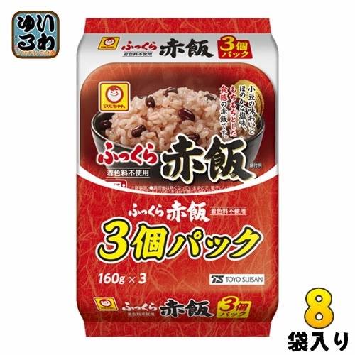 東洋水産 ふっくら赤飯 160g 3食セット×8袋入 レトルトごはん ご飯 レンジ調理