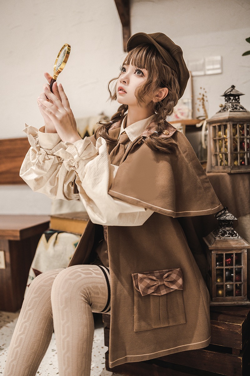 【激安本日限定】キャミソールワンピース探偵グース キュートウールケープコート レディース フルスタイル ロックキャンディボックス ロリータボ