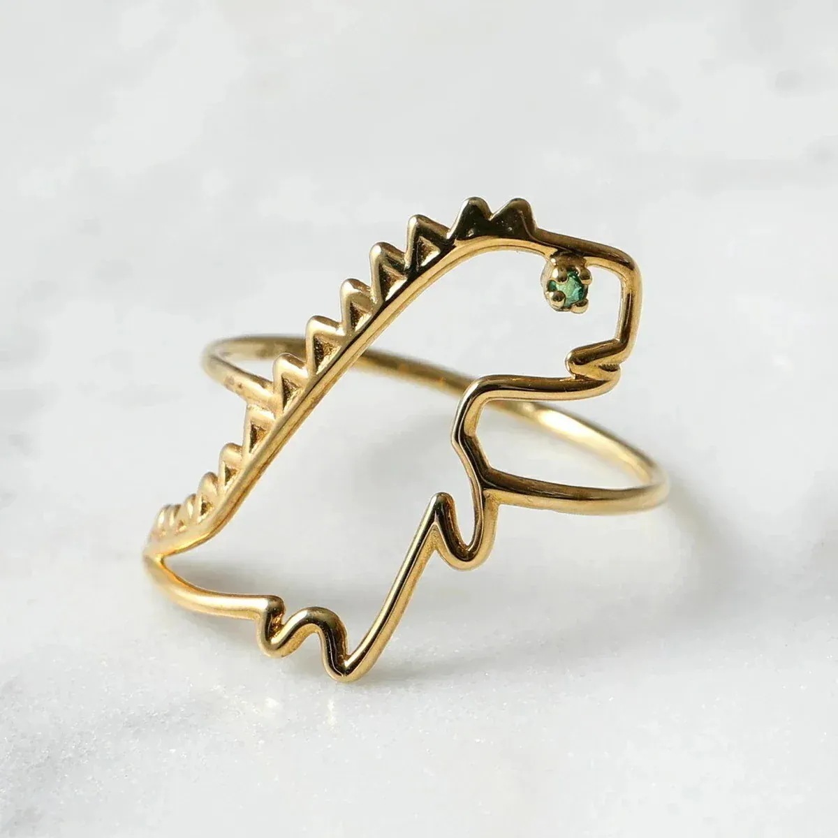 ALIITA アリータ リング DINO ESMERALDA RING レディース 指輪 恐竜 モチーフ エメラルド アクセサリー YELLOW-GOLD-9K