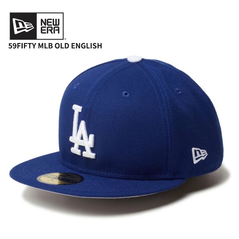 ニューエラ ユニセックス キャップ NEW ERA 59FIFTY MLB Old English ロサンゼルス・ドジャース ダークロイヤル 帽子