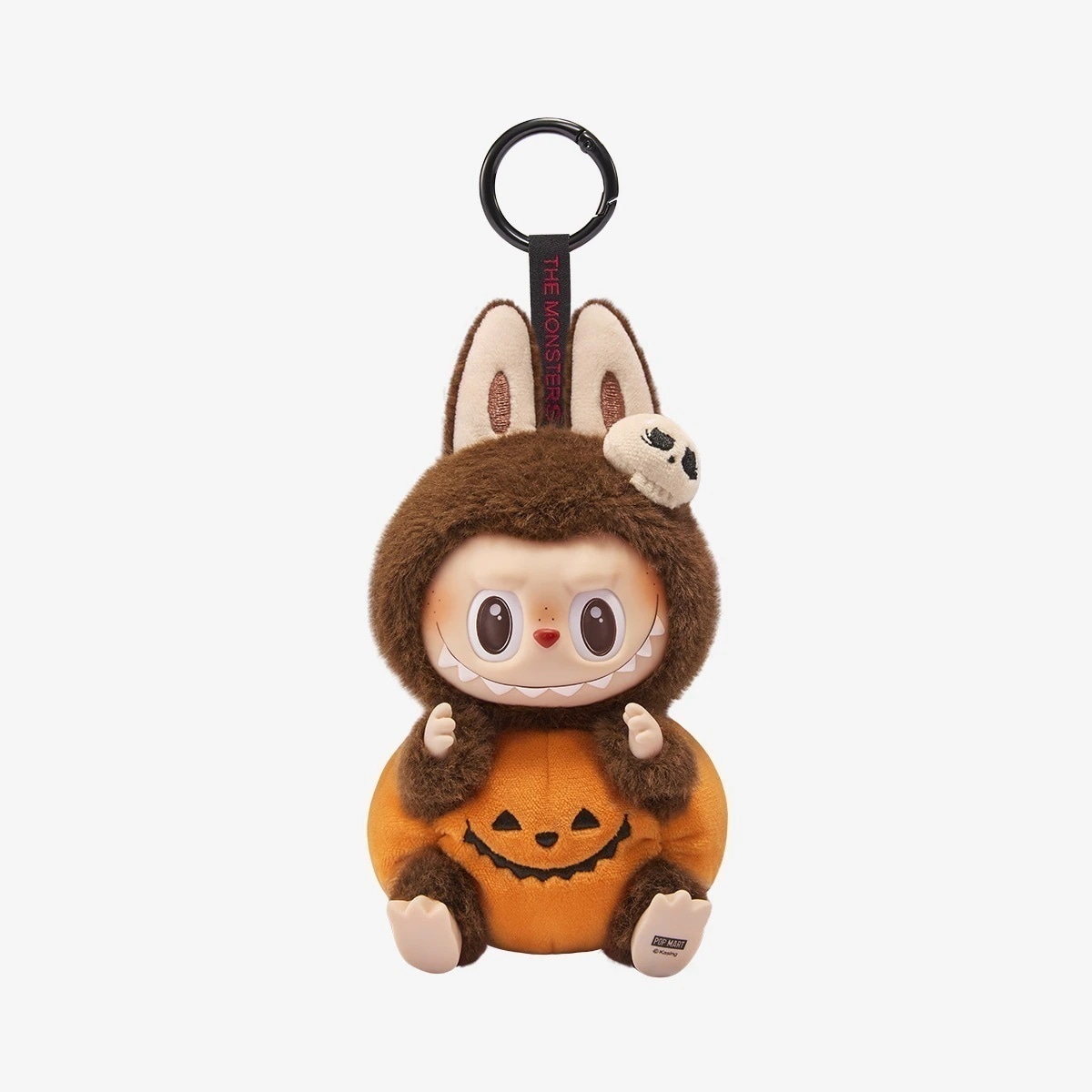 公式正規品POP MART LABUBUハッピーハロウィンパーティーシリーズ - らふぶ座っているカボチャのビニールぬいぐるみペンダントガチャポン ブラインドボックスサプライズギフト