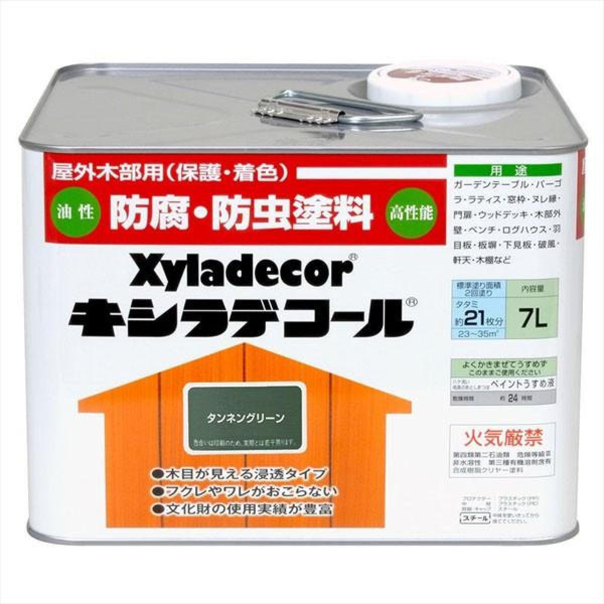 大阪ガスケミカル キシラデコール #106 タンネングリーン 7L 　油性 屋外用 防腐防虫 塗料 補修用品 住宅資材