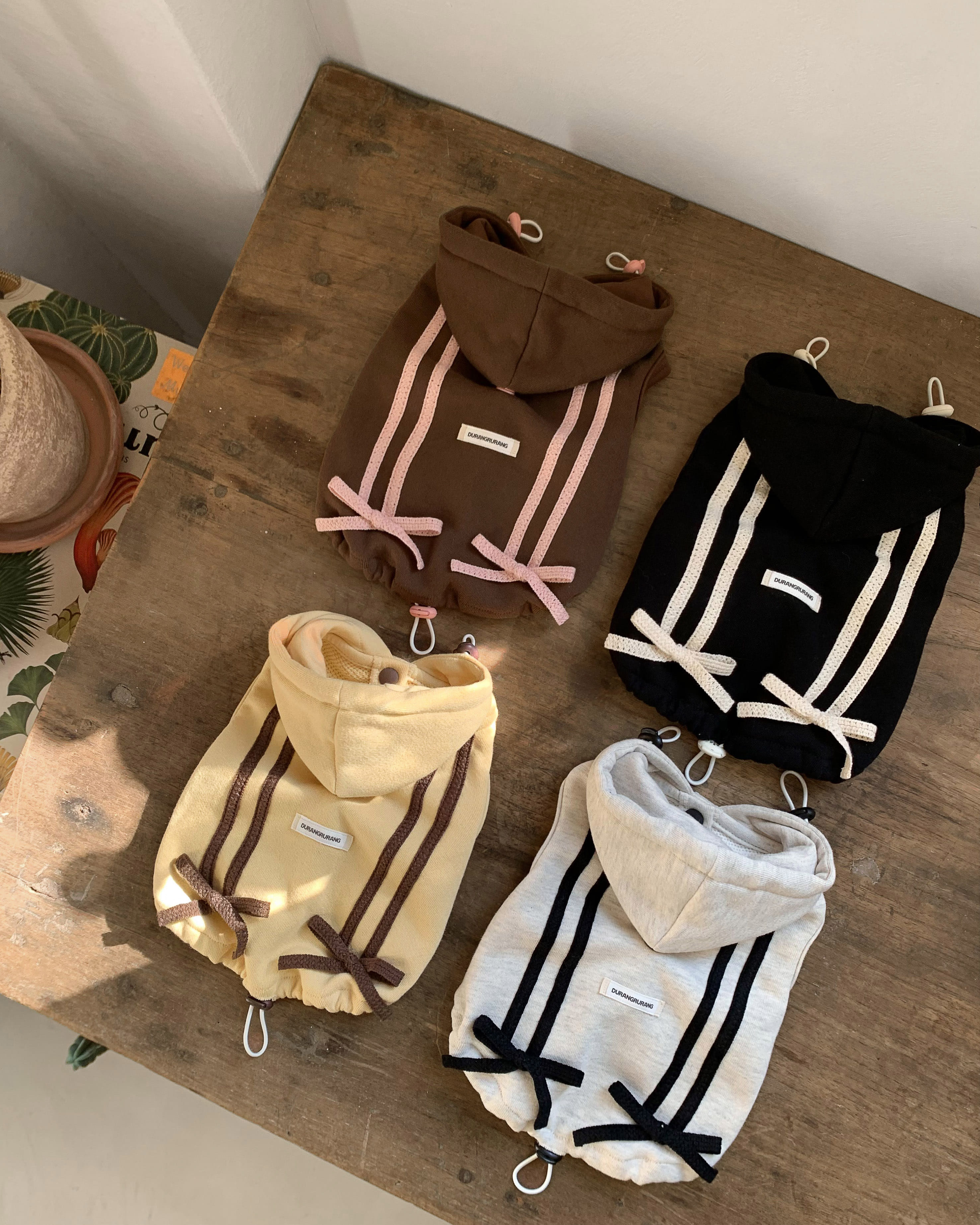 即納【DURANG RURANG】Ribbon Hoodie Jacket デュランルラン お揃いコーデ　ペット用品　韓国ペット　正規品販売店