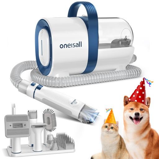 Oneisall 犬 バリカン ペット用バリカンセット【7in1 掃除機電動バリカンブラシなど一台多役】ペットの毛 掃除機 強力 12000pa グルーミング掃除機 犬 掃除機 ペット グルーミン
