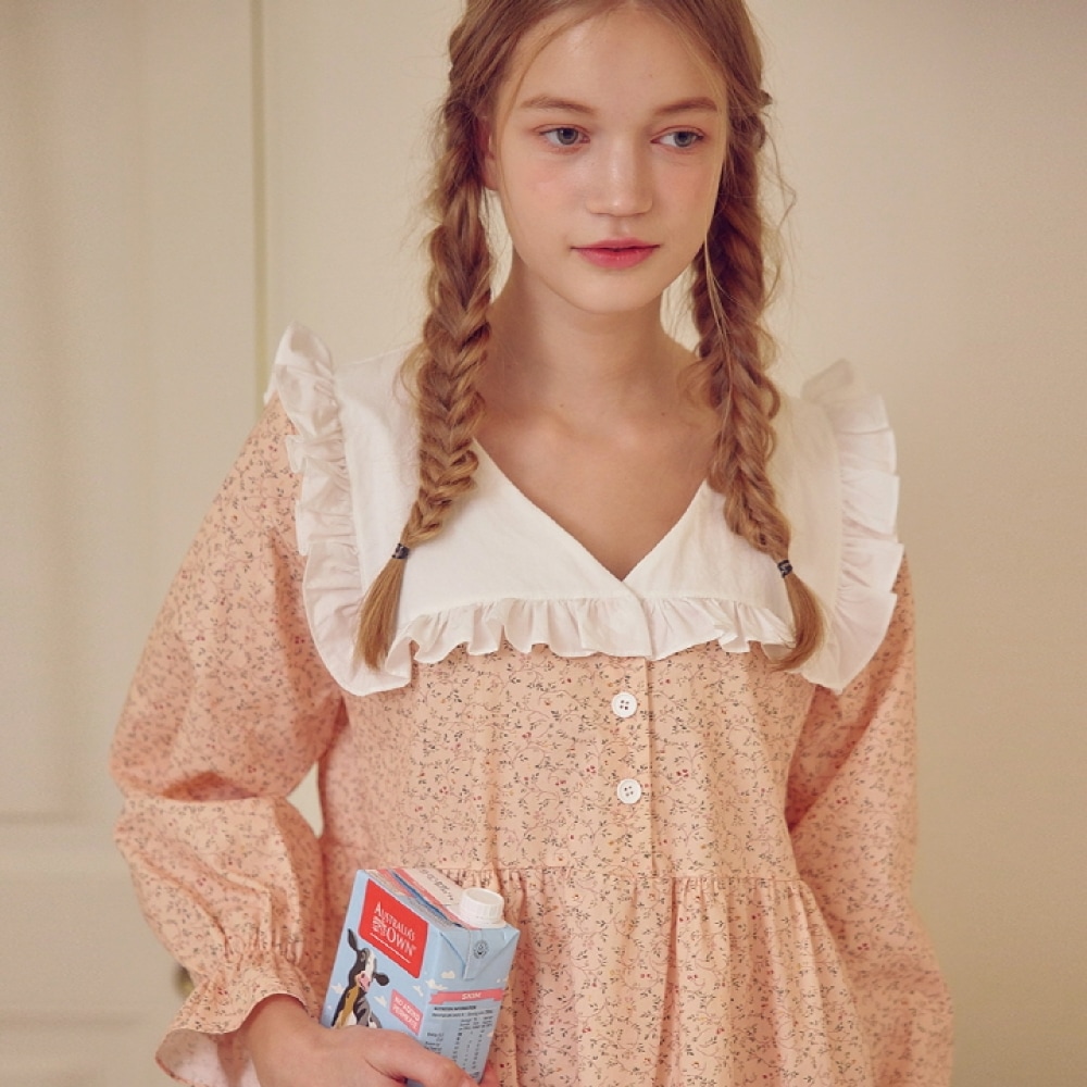 BALCONY [3818-BBSHO] クロードワンピース Peach