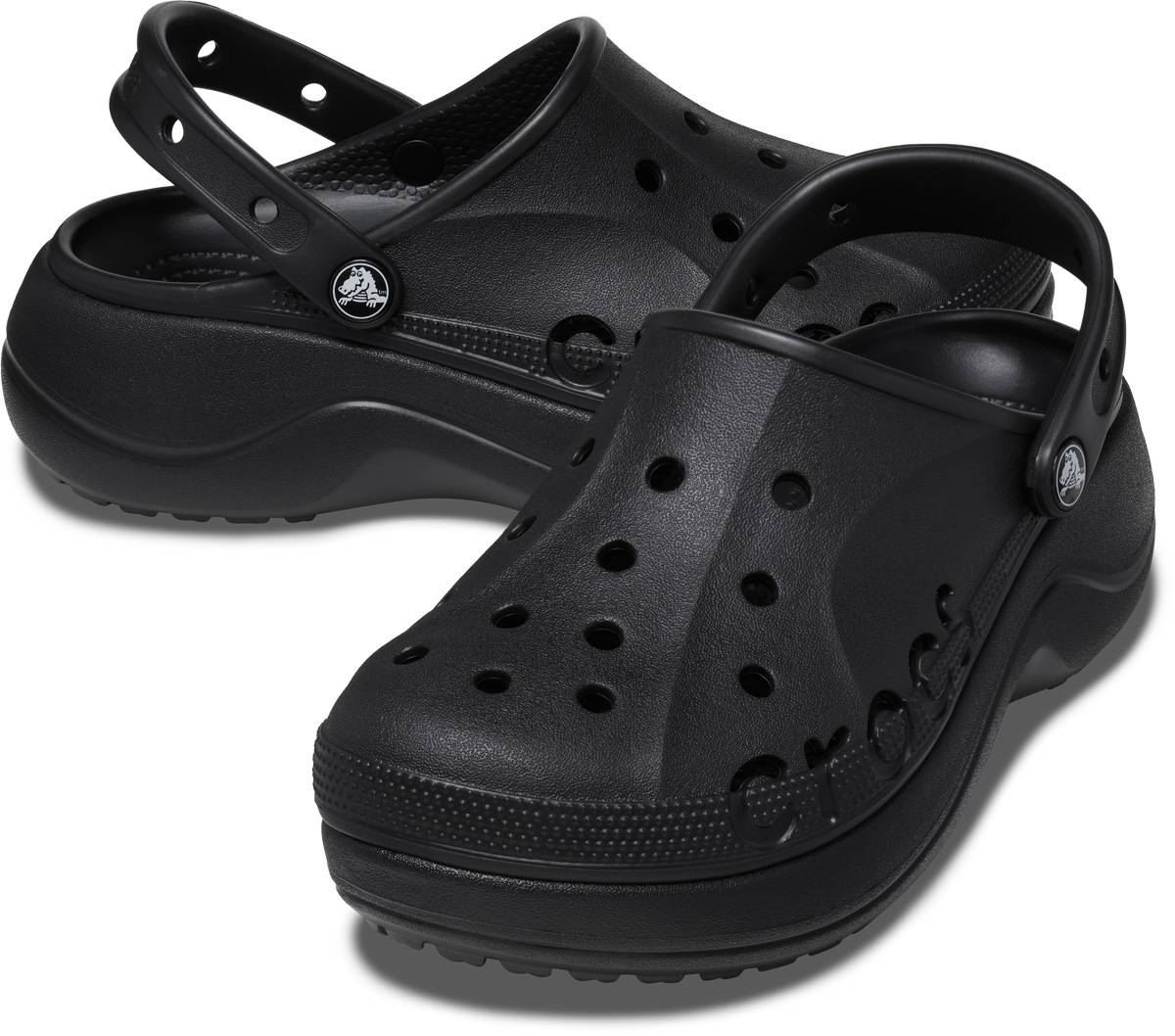 CROCS 208186-001-W6 レディース バヤ プラットフォーム クロッグ（ブラック・サイズ：W6(22.0cm)） 208186001W6