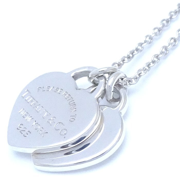 リターントゥティファニー ダブルハートタグ ネックレス ミニ シルバー925/293353【中古】