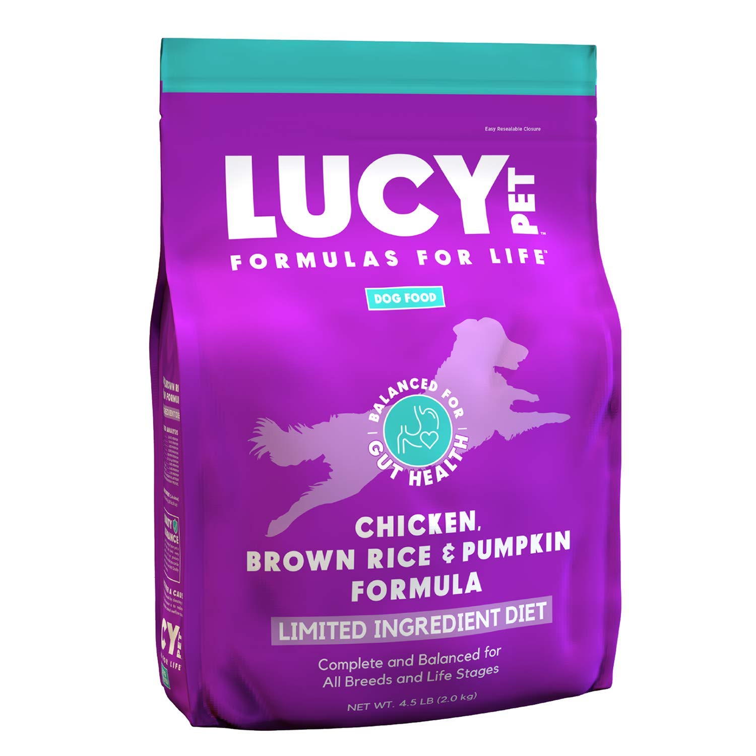 全国送料無料 ルーシーペットプロダクツ チキン・ブラウンライス＆パンプキン ドライドッグフード 4.5ポンド(2kg)