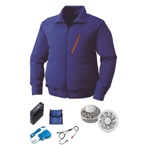 KU90510 空調服 ポリエステル製 FAN2200G/LISUPER1セット ブルー 3L