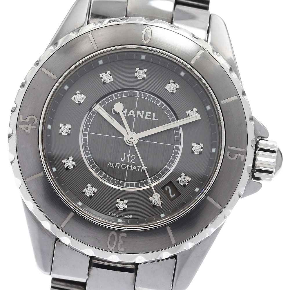 シャネル CHANEL H3242 J12 クロマティック 12Pダイヤ 自動巻き メンズ 保証書付き_908390【中古】