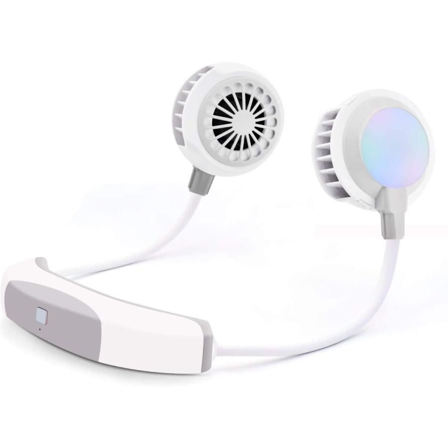 羽なし 携帯扇風機 扇風機 首掛け usb充電式 扇風機 超大容量2000Mah 静音 風量3段階 360度自由調整-ACC-C111QT