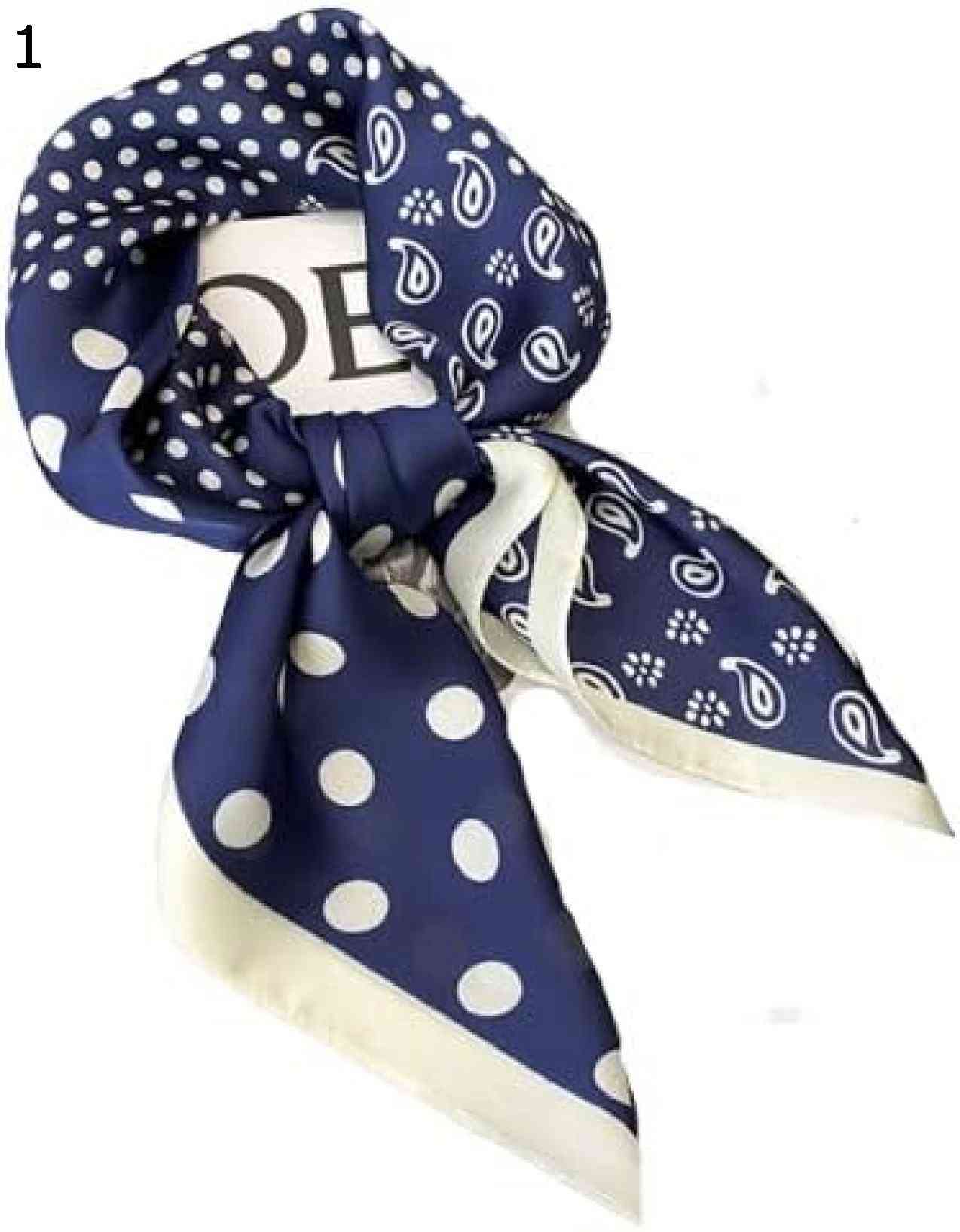 【20%OFFクーポン～】スカーフ新しいお勧めのカシューフラワー水玉模様の模造デコレーション70マスオールマッチデコラティブスカーフ