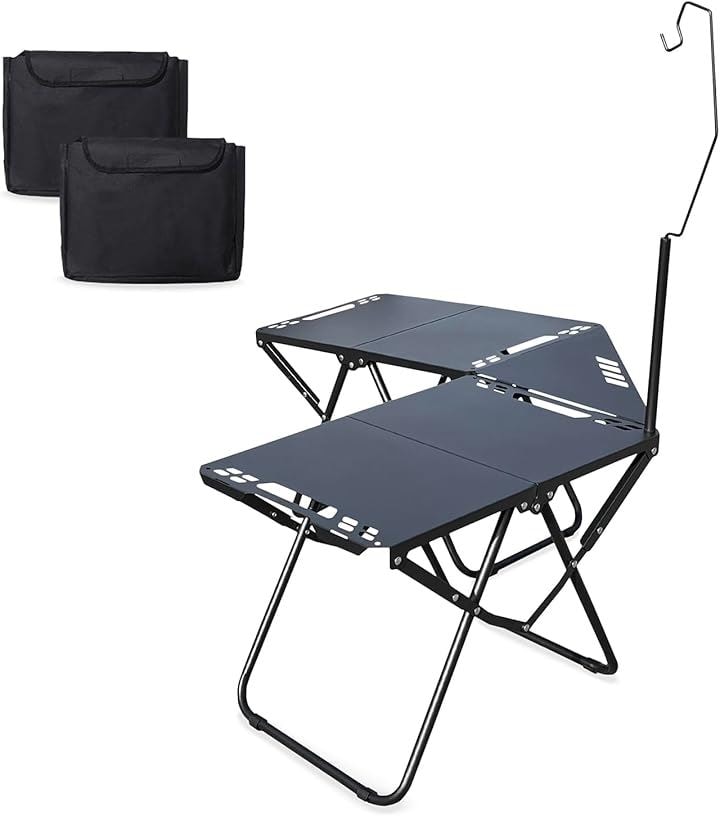 Next Joy キャンプ テーブル 折り畳み ソロ コンパクト アウトドア バーベキュー 折りたたみ式 軽量 持ち運び 連結可能(デュオ拡張セット, 選択タイプ)