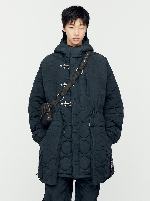 ADSB ANDERSSON BELL for MEN LACE-UP FISHTAIL PARKA awa638m(ASPHALT) 限定版 韓国の人気ファッショ