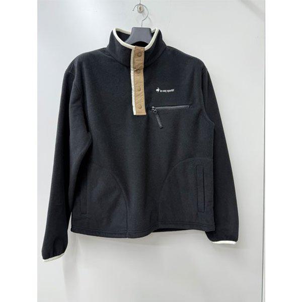 ユニフリースウーブンミックスルーズハーフジップ QQ423LFSO3 BLK