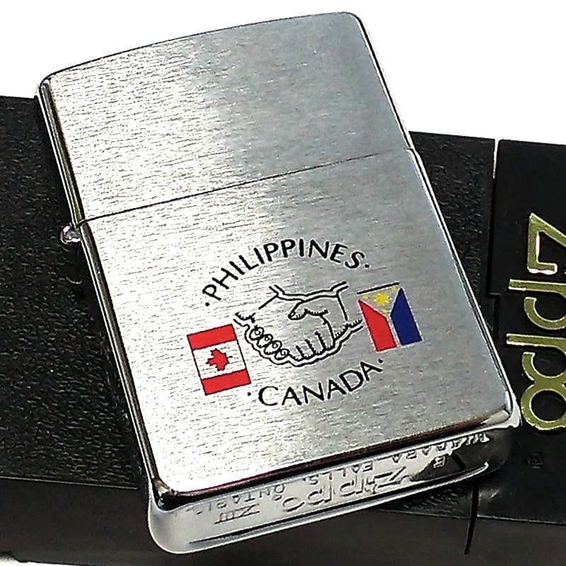 ZIPPO カナダ製 1997年製 ジッポ ライター フィリピン オンタリオ製 国旗 絶版 廃盤 ヴィンテージ レア 珍しい 未使用品 ビンテージ シルバー かっこいい メンズ おしゃれ プレゼント